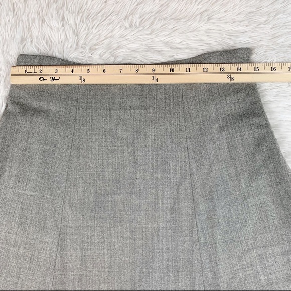 Graeme Black Virgin Wool knee length a-line Skirt gray high rise Made in Italy - Picture 5 of 10